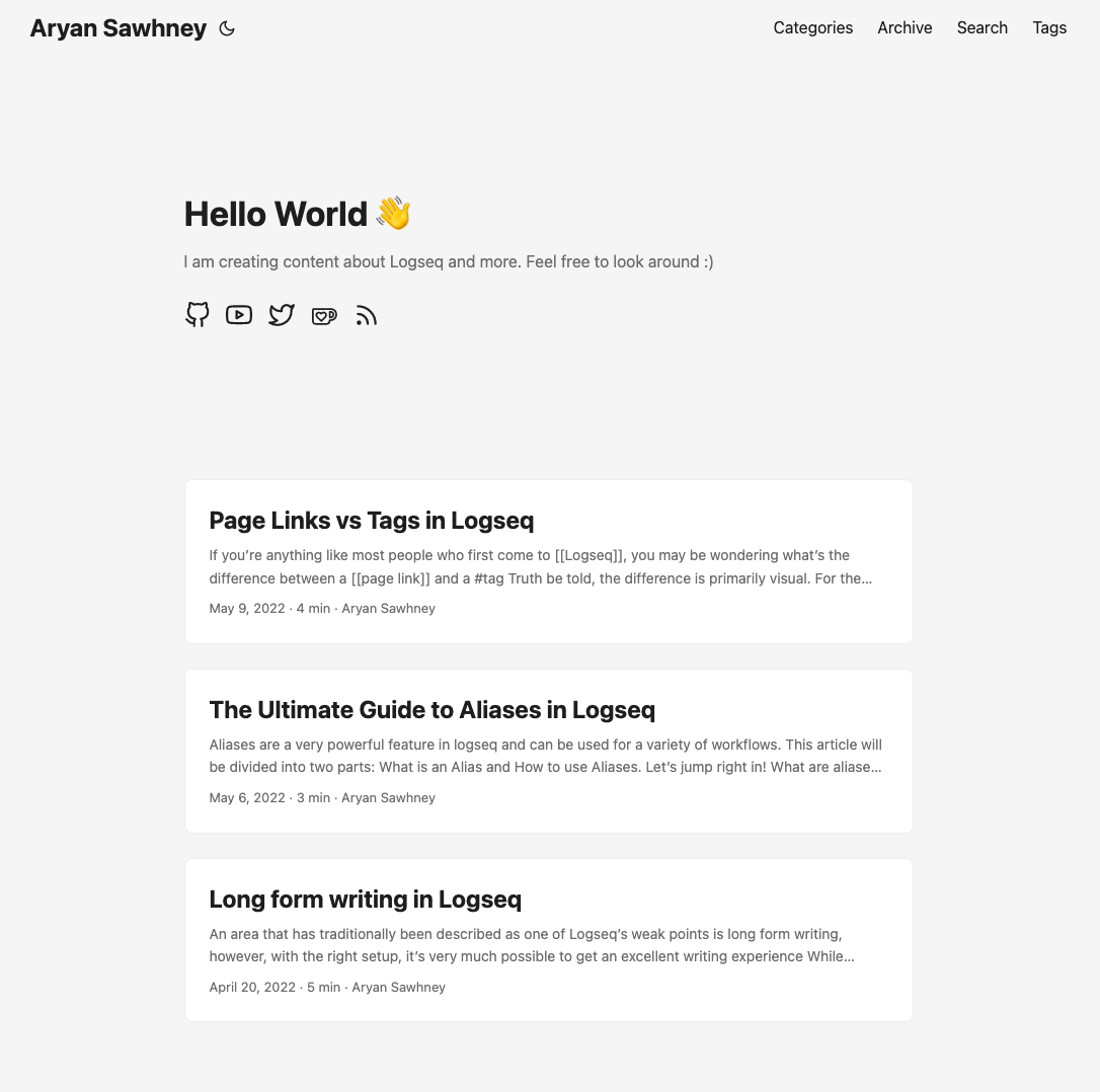Screen Shot of https://aryansawhney.com