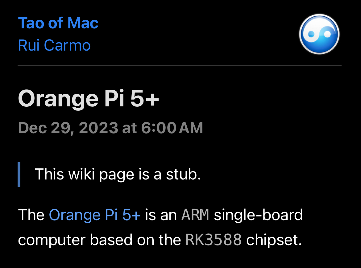 Tao of Mac Screenshot wiki stub